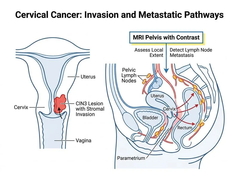 Cervical Cancer Screening and Management diagram