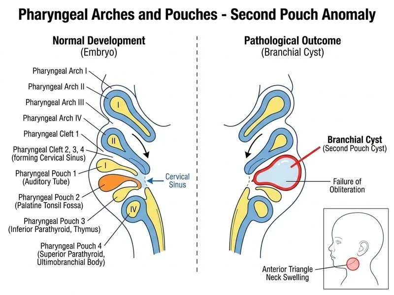 Pharyngeal Arches and Pouches diagram