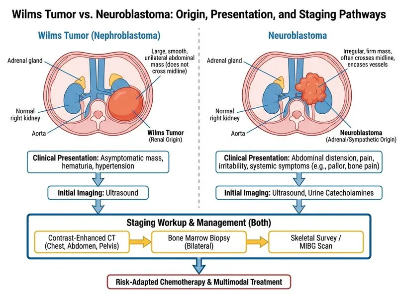 Wilms Tumor and Neuroblastoma diagram