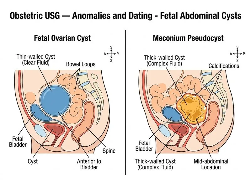 Obstetric USG — Anomalies and Dating diagram