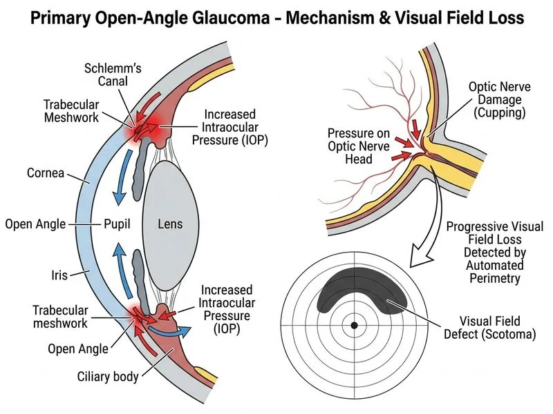 Primary Open-Angle Glaucoma diagram