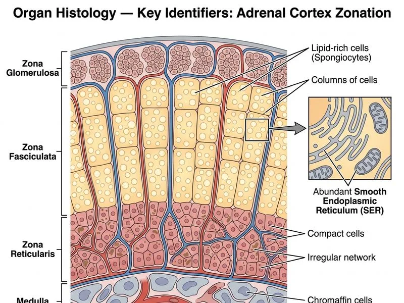 Organ Histology — Key Identifiers diagram