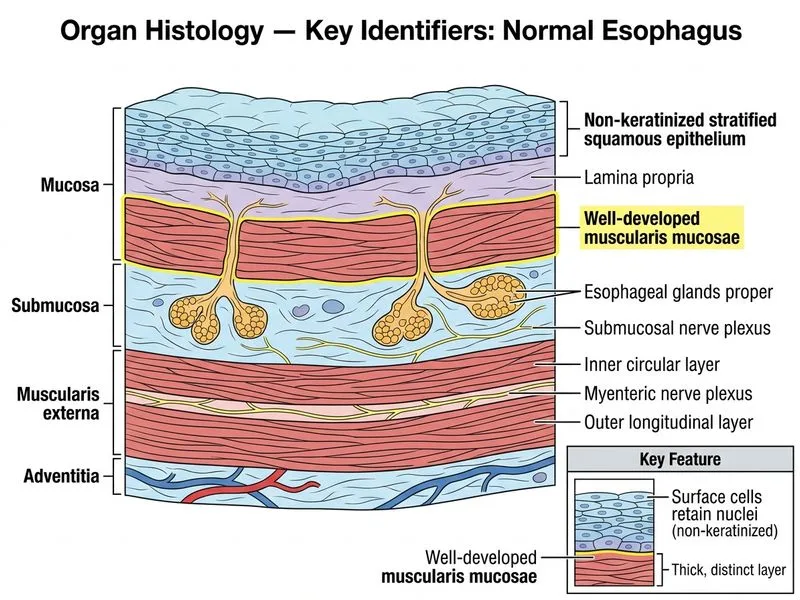 Organ Histology — Key Identifiers diagram