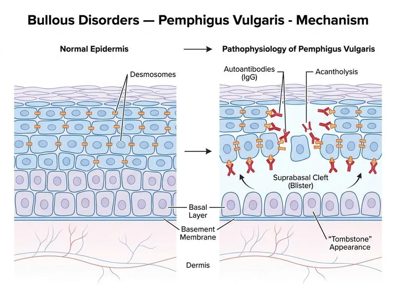 Bullous Disorders — Pemphigus Vulgaris diagram