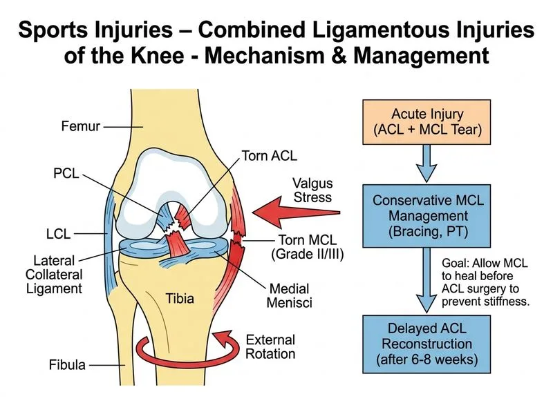 Sports Injuries – Combined Ligamentous Injuries of the Knee diagram