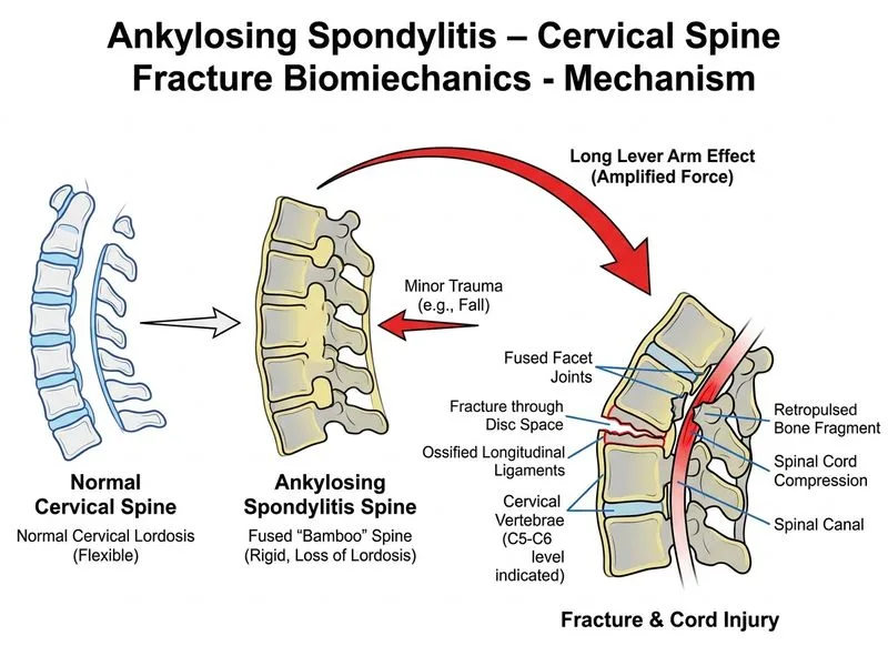 Ankylosing Spondylitis – Cervical Spine Fracture Biomechanics diagram