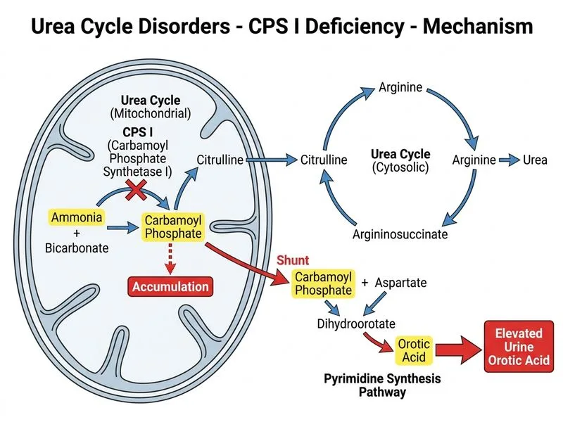 Urea Cycle Disorders - CPS I Deficiency diagram