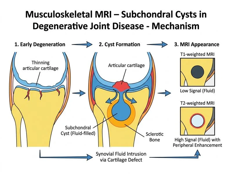Musculoskeletal MRI – Subchondral Cysts in Degenerative Joint Disease diagram