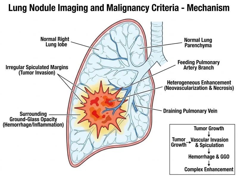 Lung Nodule Imaging and Malignancy Criteria diagram