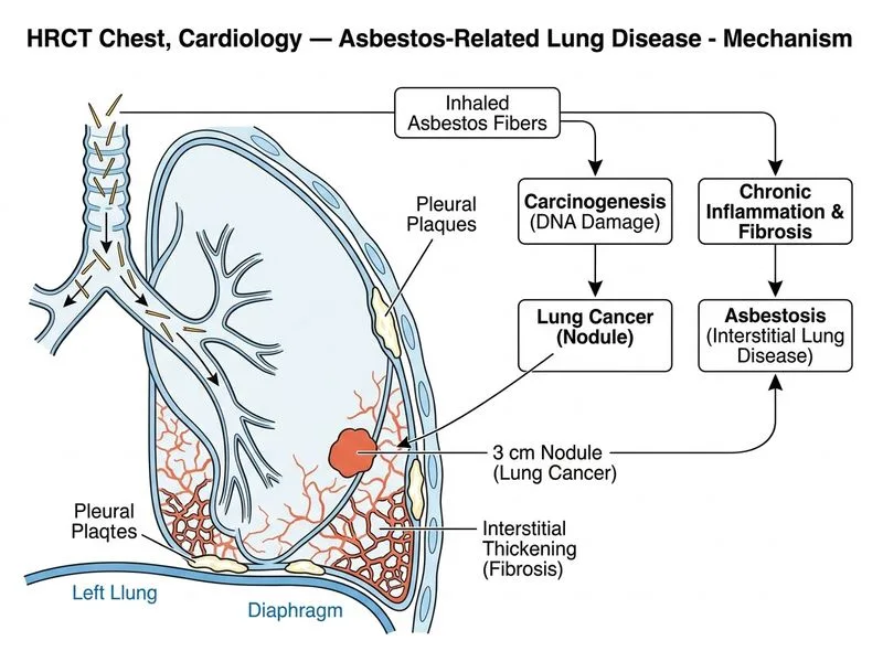 HRCT Chest, Cardiology — Asbestos-Related Lung Disease diagram