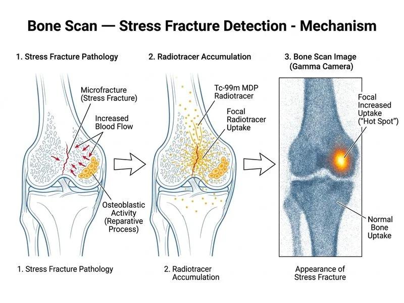 Bone Scan — Stress Fracture Detection diagram