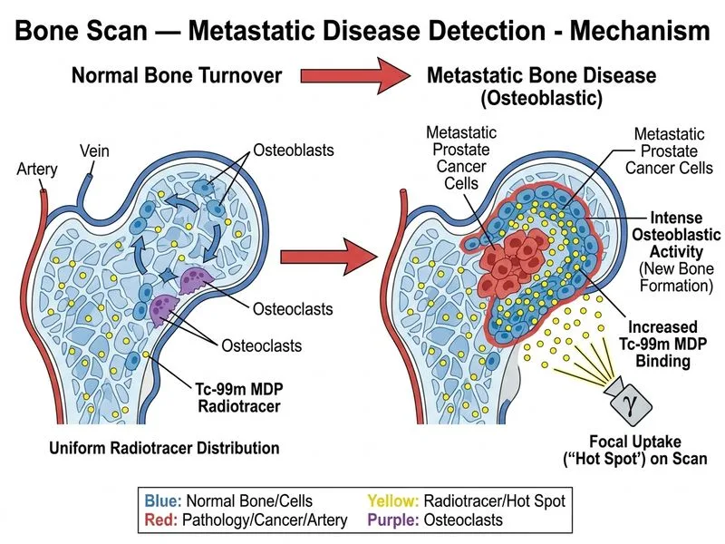 Bone Scan — Metastatic Disease Detection diagram