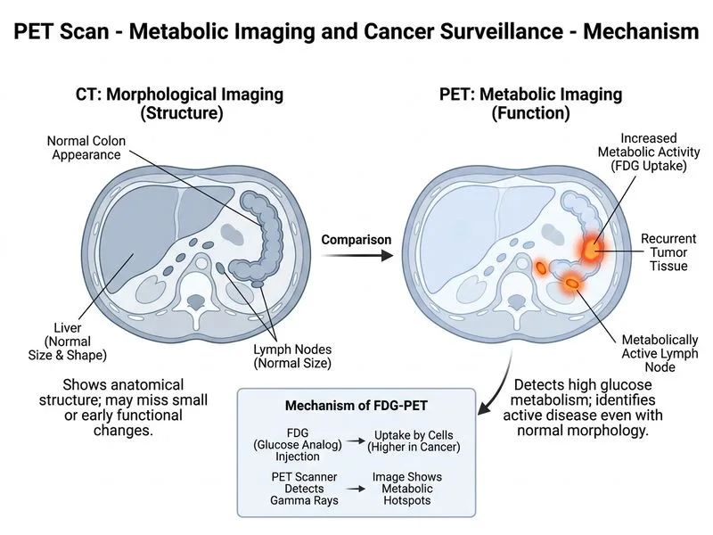 PET Scan - Metabolic Imaging and Cancer Surveillance diagram