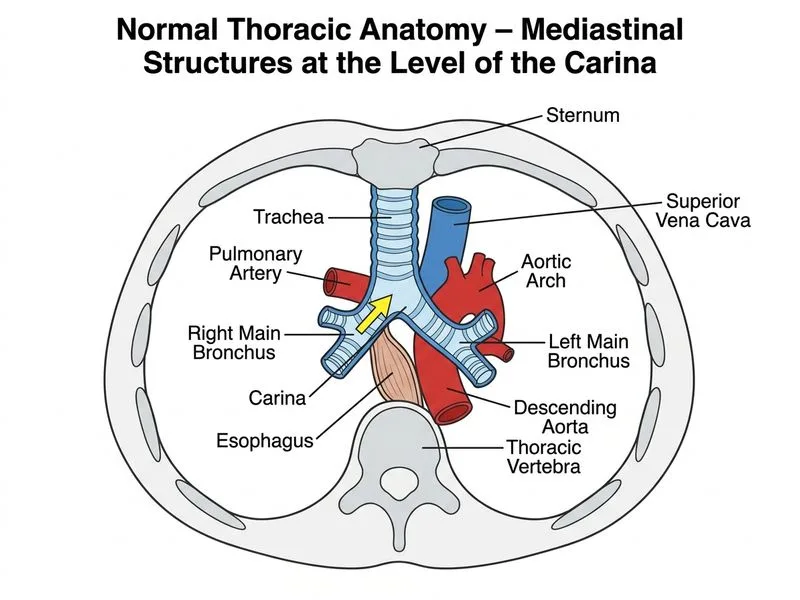 Normal Thoracic Anatomy – Mediastinal Structures diagram