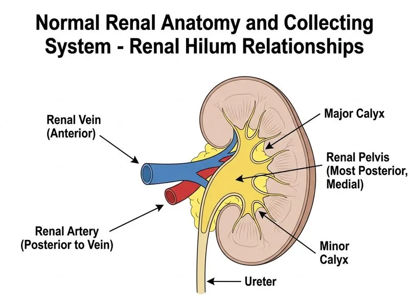 Normal Renal Anatomy and Collecting System diagram