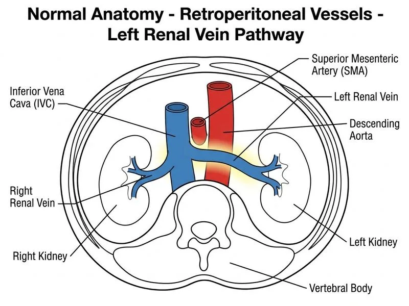 Normal Anatomy - Retroperitoneal Vessels diagram