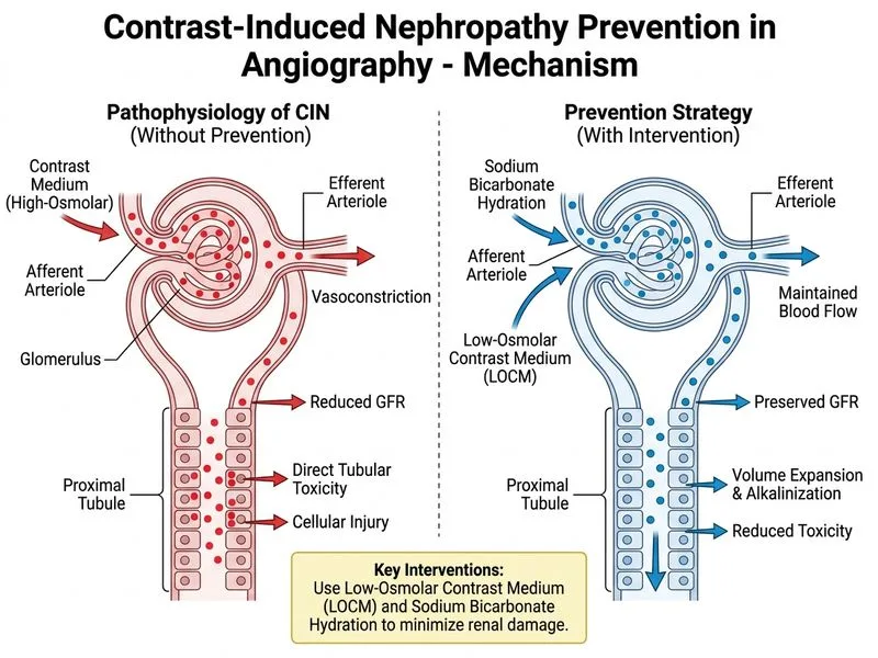 Contrast-Induced Nephropathy Prevention in Angiography diagram