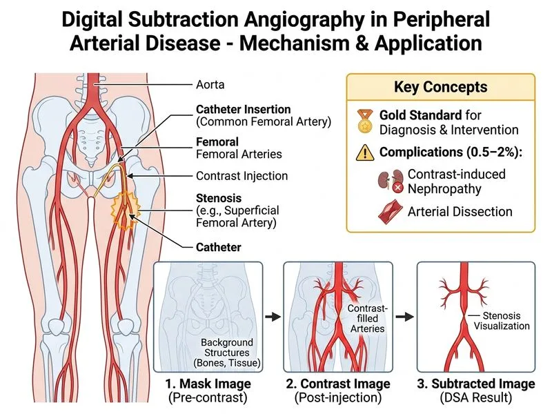 Digital Subtraction Angiography in Peripheral Arterial Disease diagram