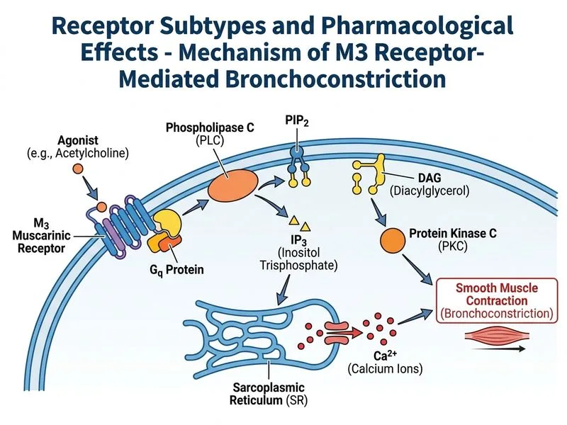 Receptor Subtypes and Pharmacological Effects diagram