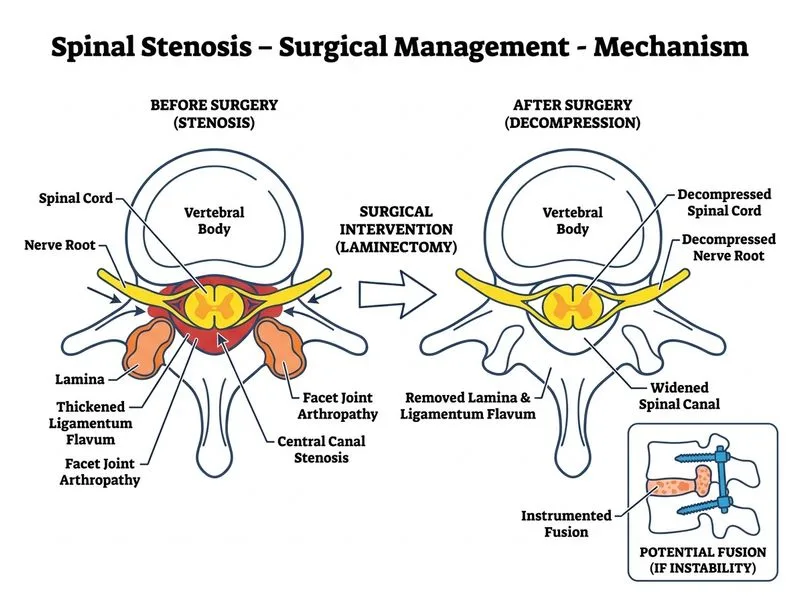 Spinal Stenosis – Surgical Management diagram