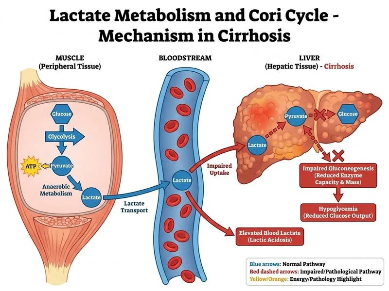 Lactate Metabolism and Cori Cycle diagram