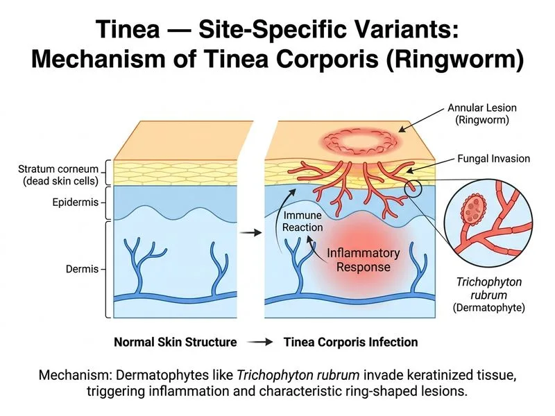 Tinea — Site-Specific Variants diagram