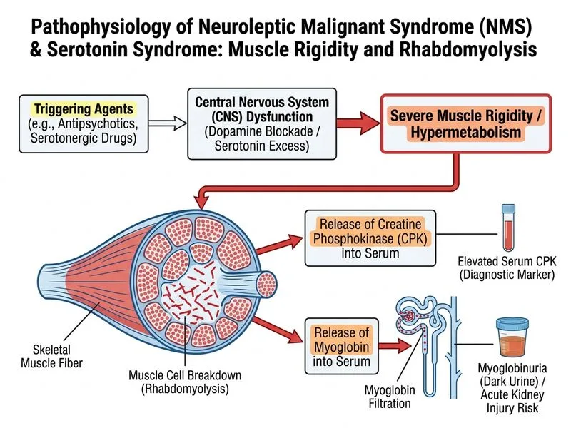Serotonin Syndrome and NMS diagram