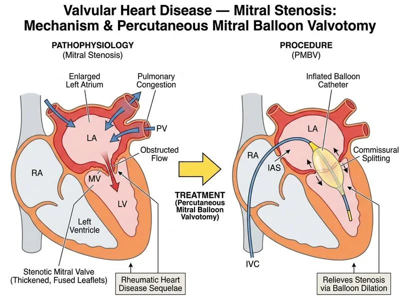 Valvular Heart Disease — Mitral Stenosis diagram