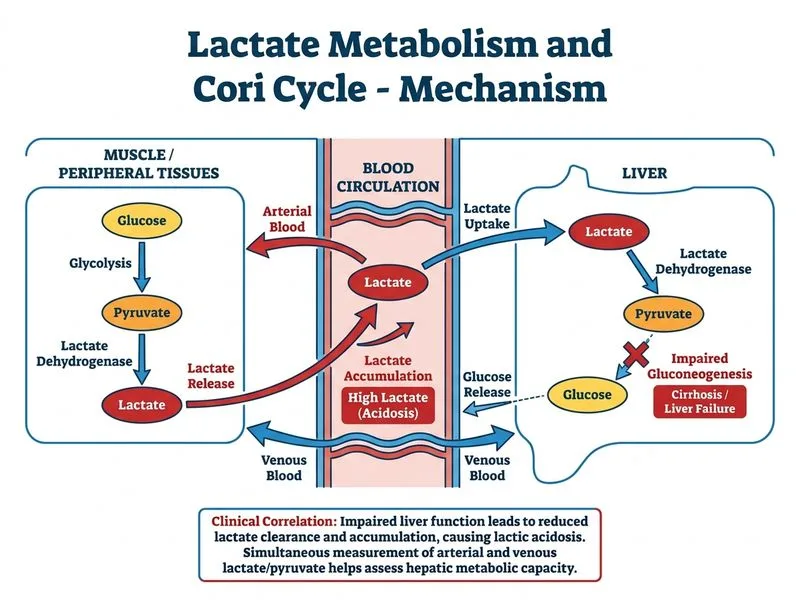 Lactate Metabolism and Cori Cycle diagram