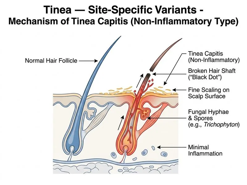 Tinea — Site-Specific Variants diagram
