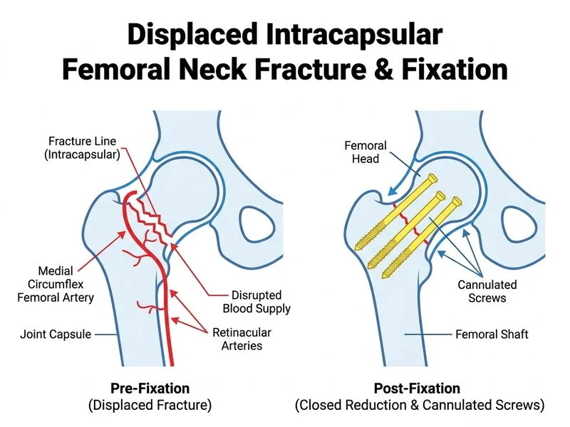 Neck of Femur Fracture diagram