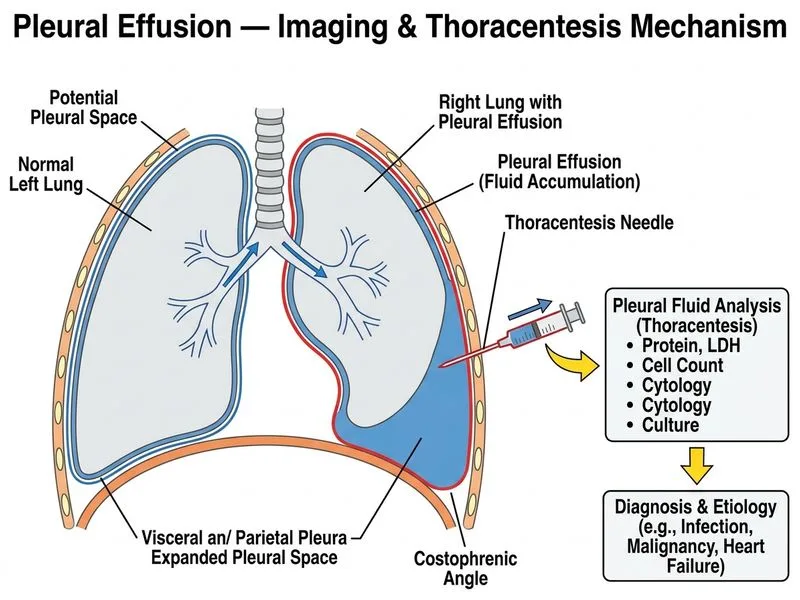 Pleural Effusion — Imaging diagram