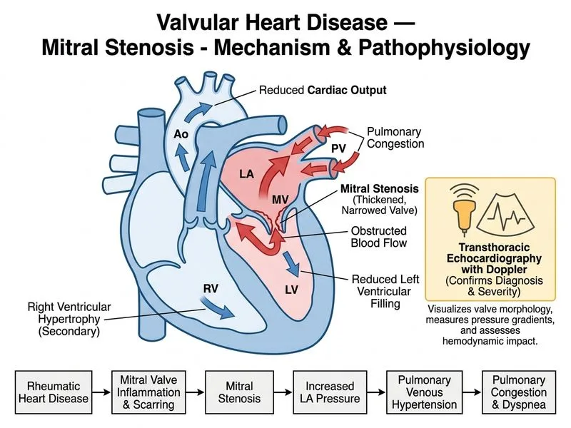 Valvular Heart Disease — Mitral Stenosis diagram