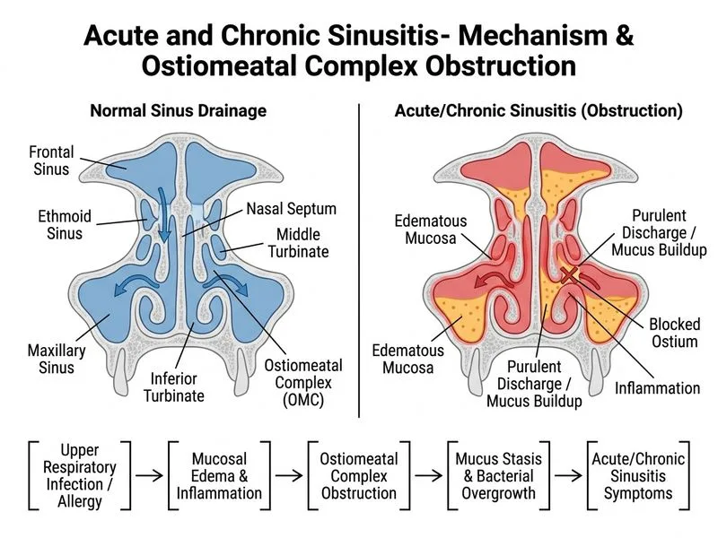 Acute and Chronic Sinusitis diagram