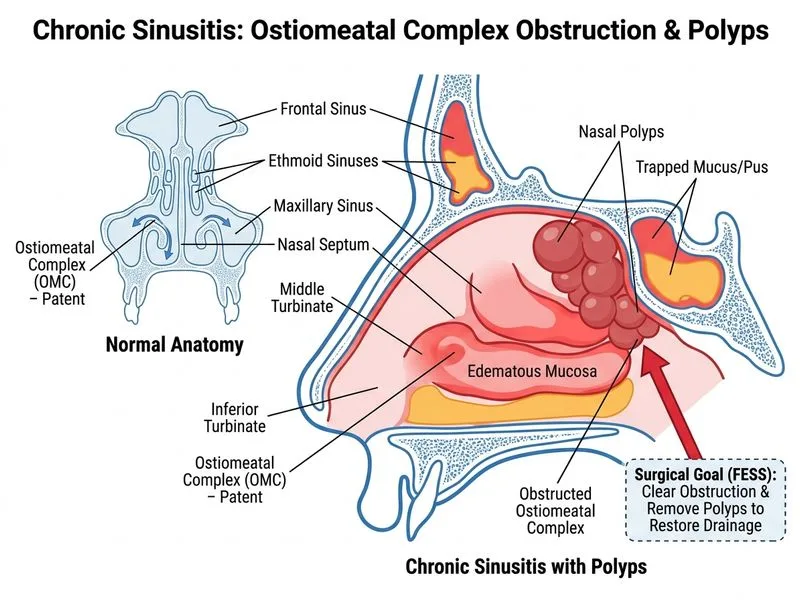 Acute and Chronic Sinusitis diagram