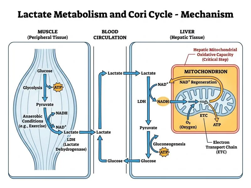 Lactate Metabolism and Cori Cycle diagram