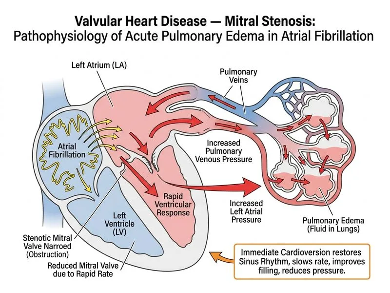 Valvular Heart Disease — Mitral Stenosis diagram