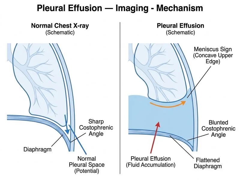Pleural Effusion — Imaging diagram