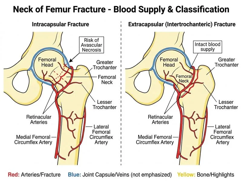 Neck of Femur Fracture diagram