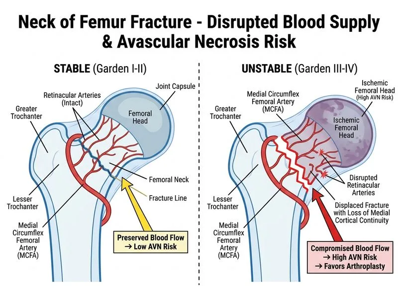 Neck of Femur Fracture diagram