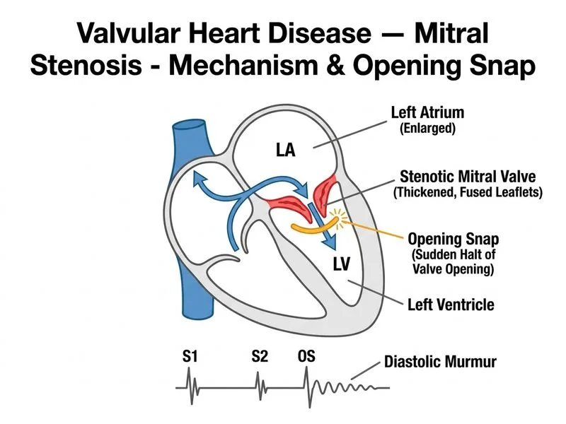 Valvular Heart Disease — Mitral Stenosis diagram