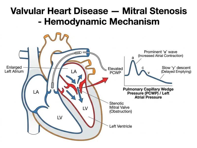 Valvular Heart Disease — Mitral Stenosis diagram