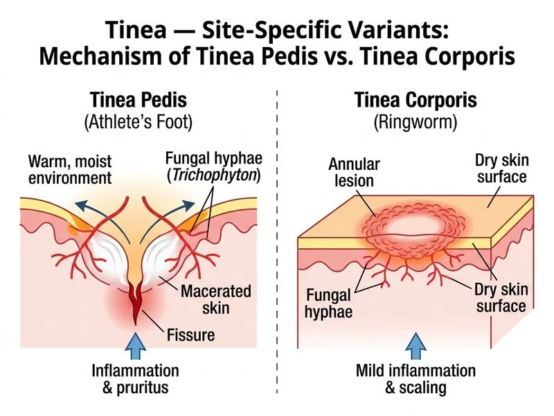 Tinea — Site-Specific Variants diagram
