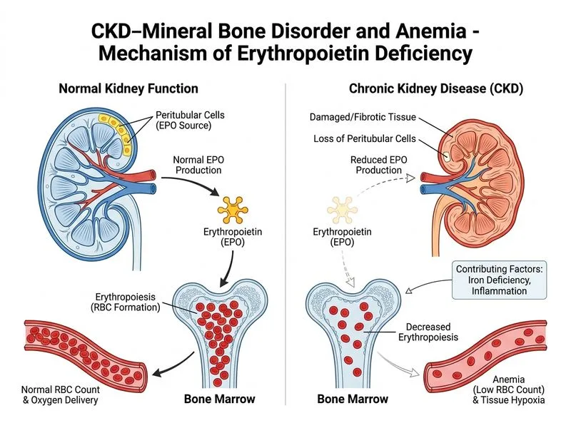 CKD-Mineral Bone Disorder and Anemia diagram