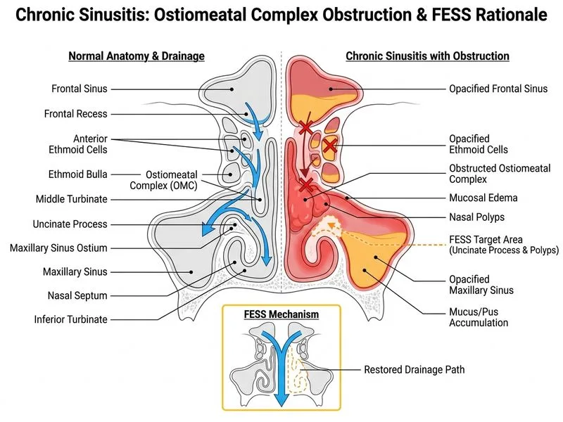 Acute and Chronic Sinusitis diagram