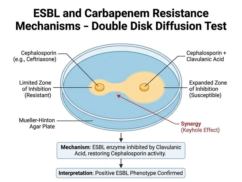 ESBL and Carbapenem Resistance Mechanisms diagram