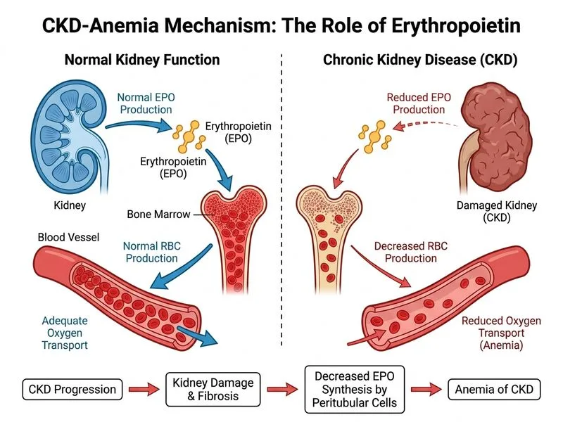 CKD-Mineral Bone Disorder and Anemia diagram