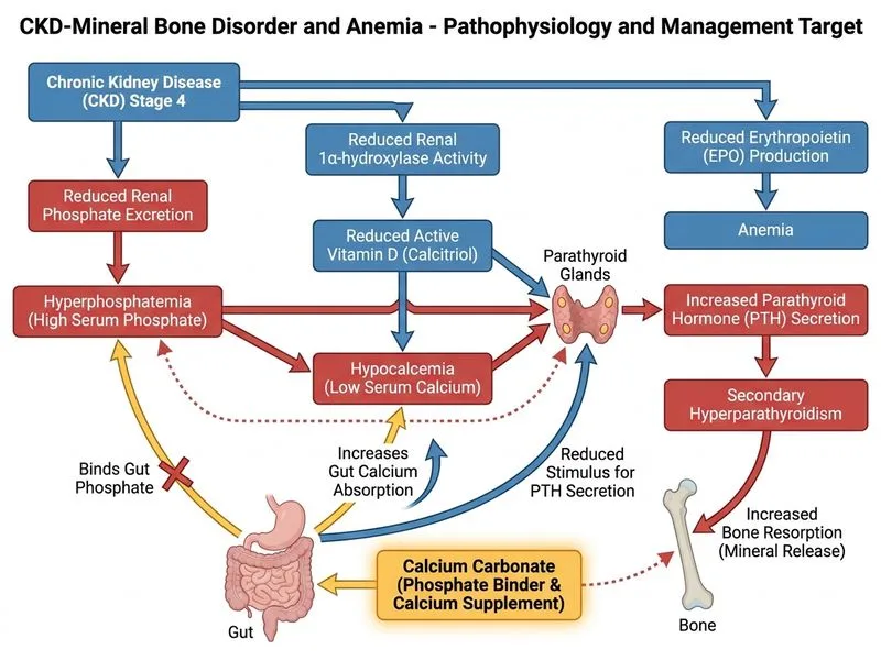CKD-Mineral Bone Disorder and Anemia diagram