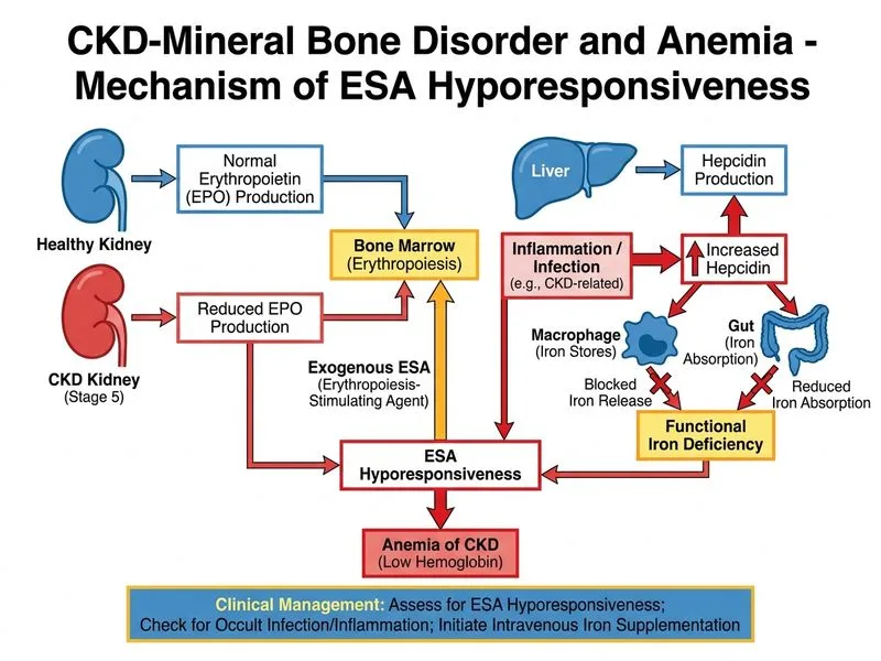 CKD-Mineral Bone Disorder and Anemia diagram