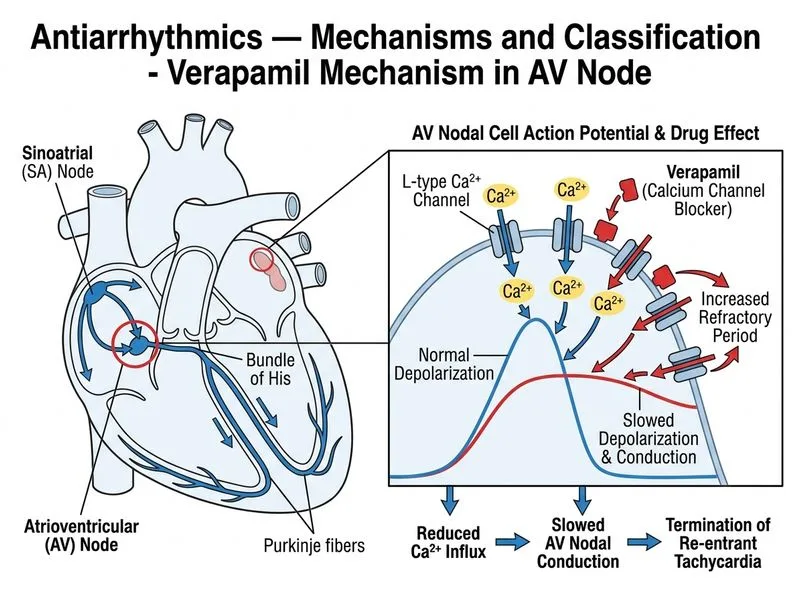 Antiarrhythmics — Mechanisms and Classification diagram